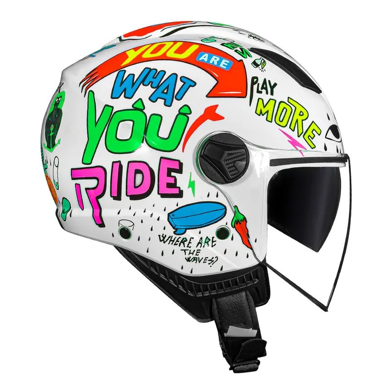 Capacete NORISK Orion SV Free Branco/Laranja